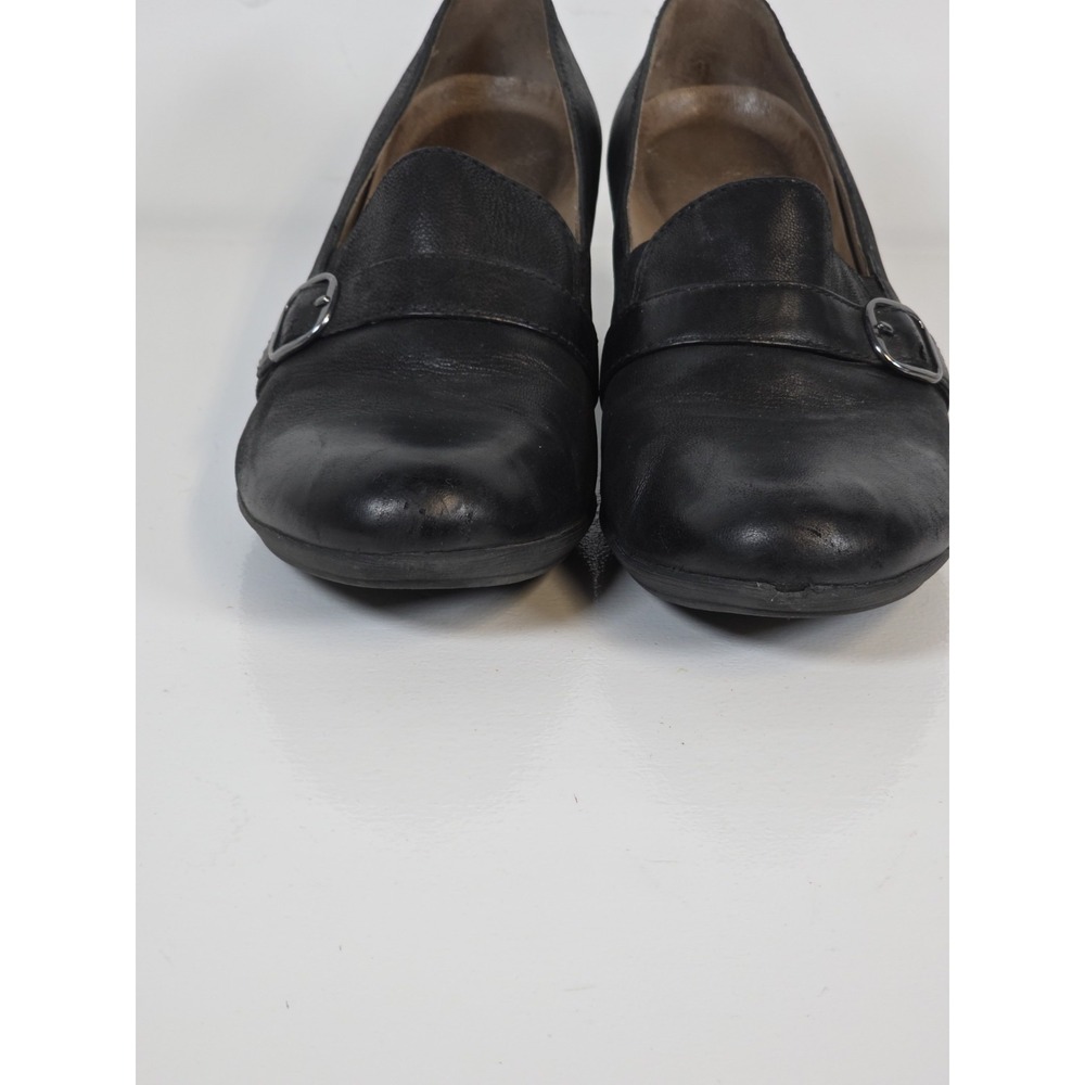 Dansko Womens Size 39 Rosalie Black Leather Mary Jane Clogs Loafers Comfort Walk - Picture 2 of 11